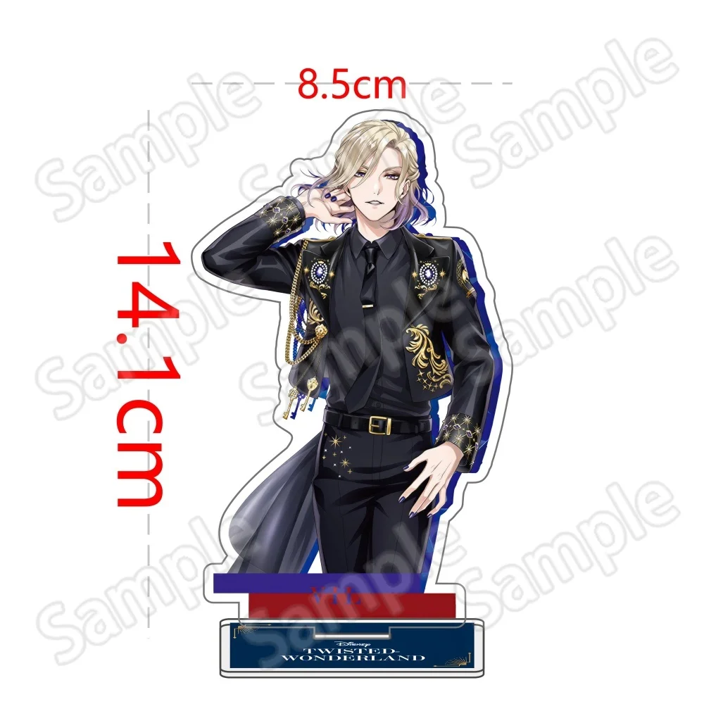 Anime Twisted Wonderland Acryl-Ständer Schlüsselanhänger 10-15cm Spiel Malleus Riddle Azul Idia Vil Leona Schreibtisch-Deko Sammlerstück Fan-Geschenk