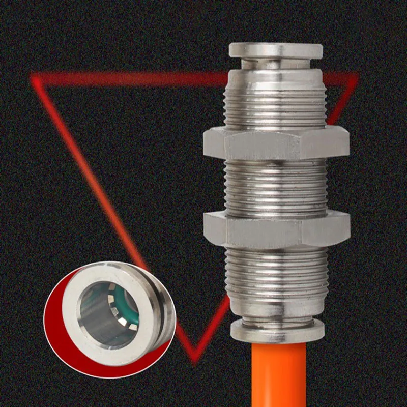 Bras PM4/6/8/10/12/16 GAS Pipe Quick Connector Partition Straight Through Pneumatic Connector PM Partition Quick Connector