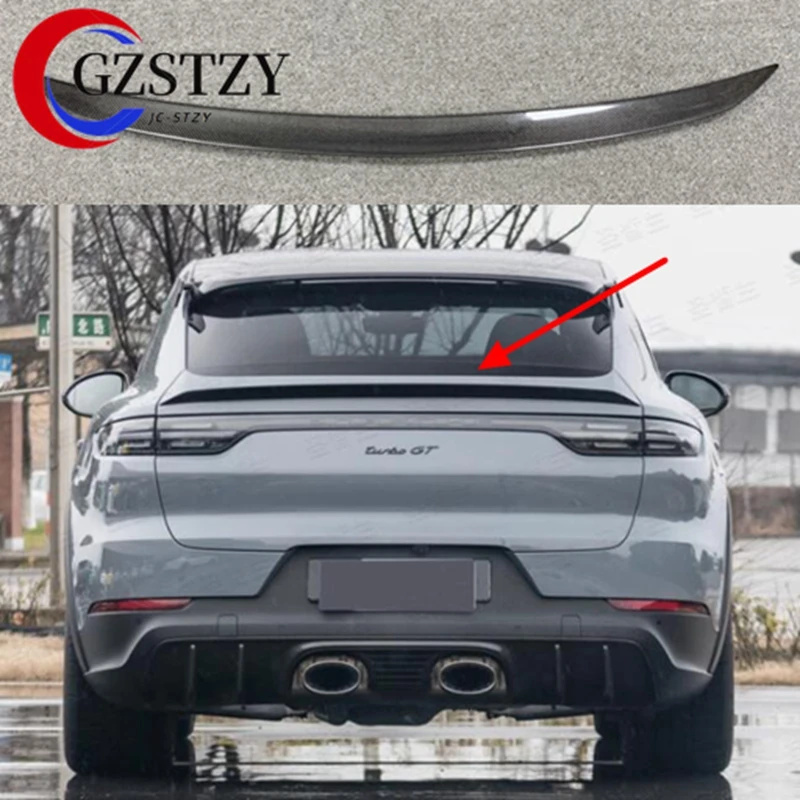 Carbon Fiber Spoiler For Porsche Cayenne Coupe 2020 2021 2022 High Quality Wing Lip Roof Spoilers