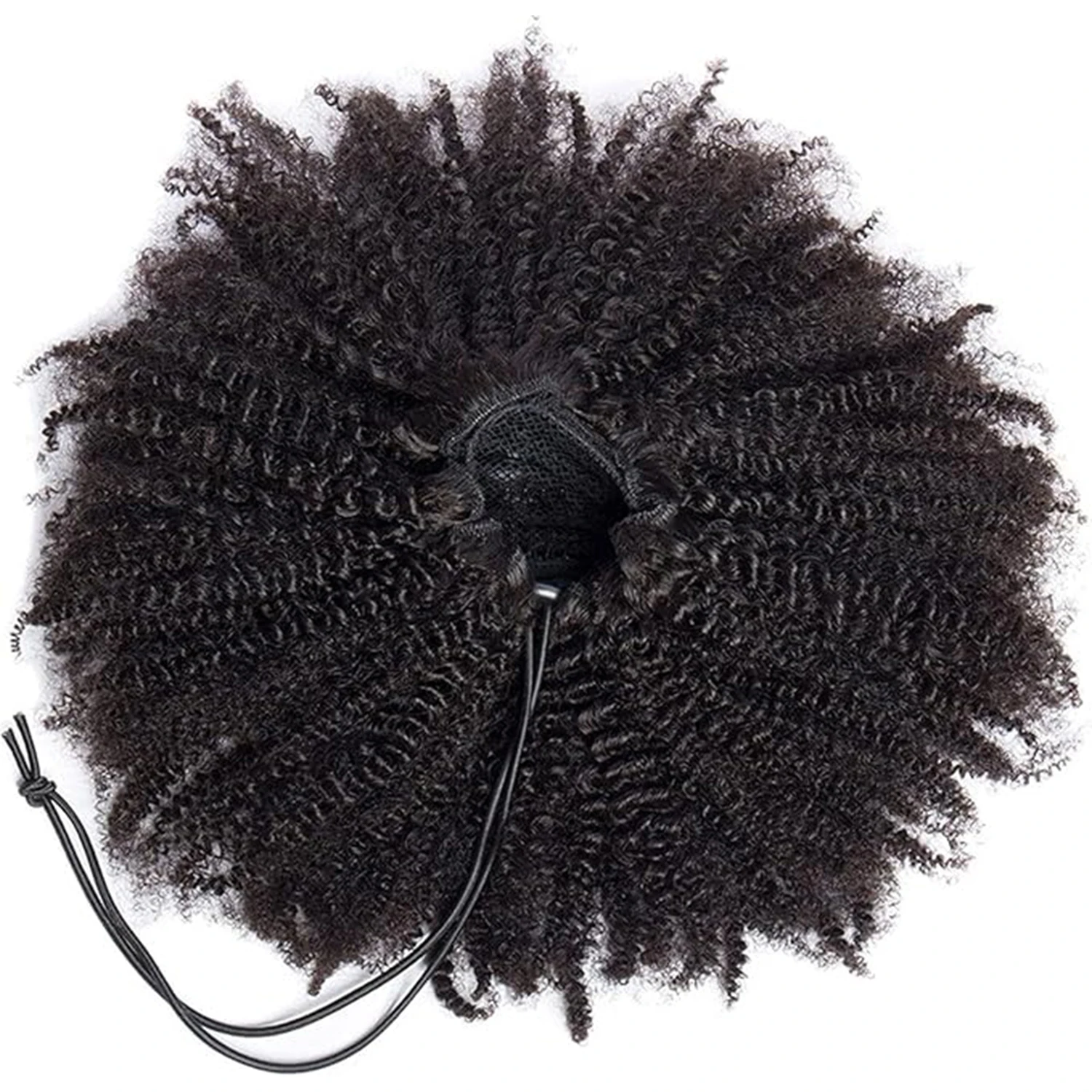 Натуральный афро-кудрявый хвост на шнурке, настоящие человеческие волосы для наращивания, конский хвост, заколки для волос для женщин и девочек
