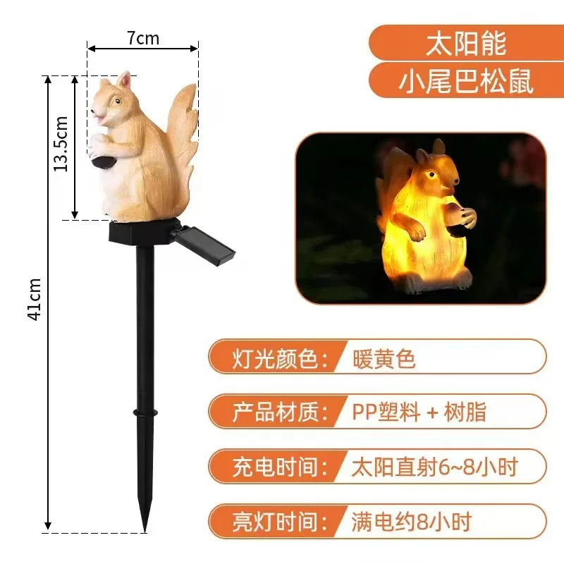 LED Solar Resin Squirrel Groun - Outdoor Lighting Ground Fixtures ulasan dan harga