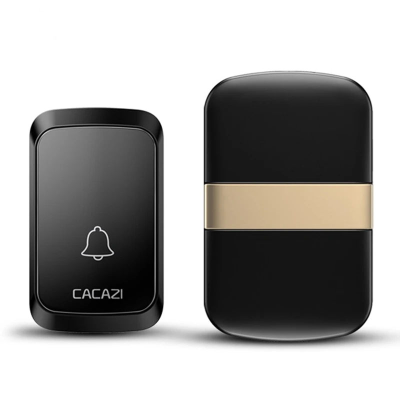 New CACAZI Wireless Smart Doorbell, 300M Range Smart Door Bell, Waterproof Home Welcome Door Bell, No Outlet Needed