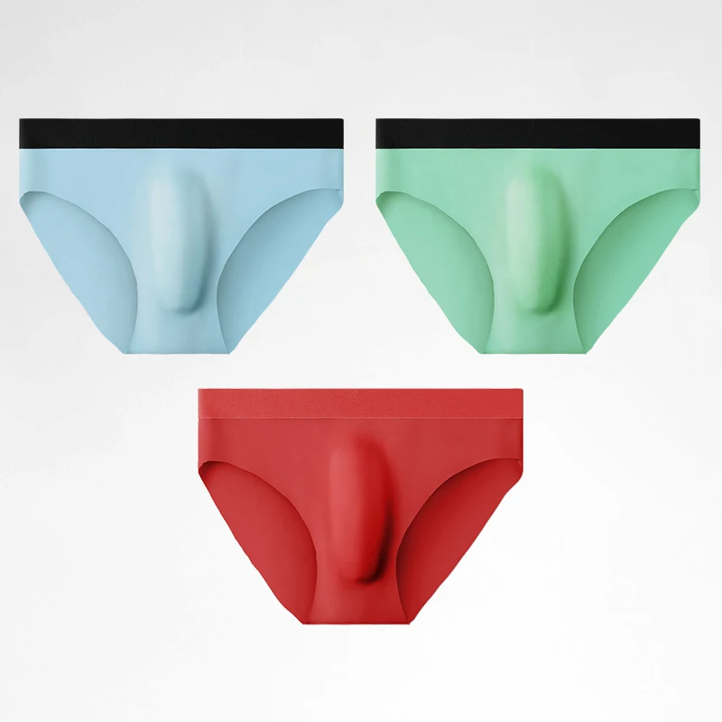 3PCS Ice silk texture briefs, super cool on the skin in summer, enjoy the silky touch