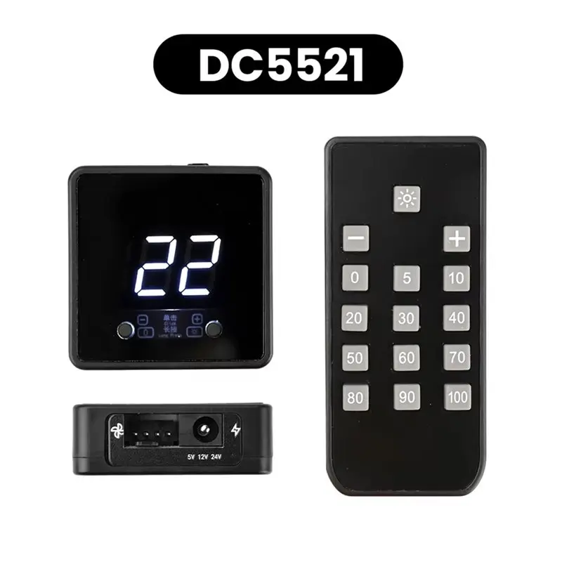 A31T PWM Fan Speed Controller DC 24V 12V 5V 4-Wire Digital Display Remote Control PD QC Fast Charging for PC Case DIY