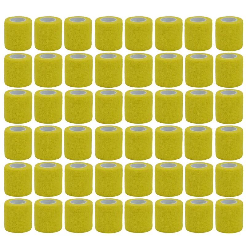 1/10/48pcs 4.8m Yellow Sports Self Adhesive Elastic Bandage Wrap Tape Elastoplast for Knee Support Pad Finger Ankle Palm Shoulde