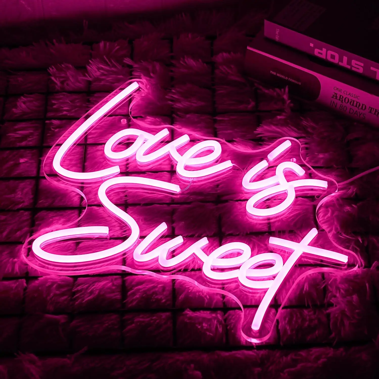 Love is Sweet LED Neon, USB Powered Dimmable LED Neon, Suitable for Weddings, Parties, Cafe Wall Art