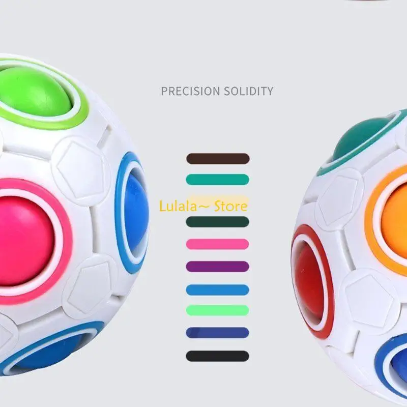 Y4QA Draagbare zintuiglijke fidgetbal Stress Relief Gyro Decompressie Speelgoed Feestcadeau