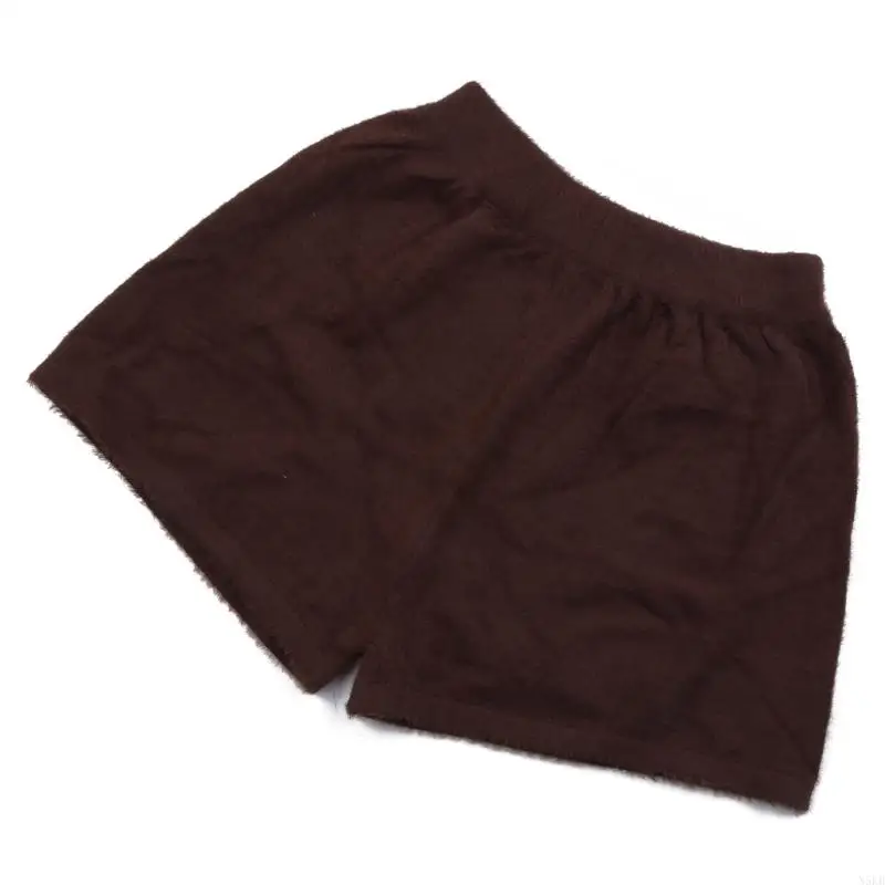 N5KB Soft and Comfortable Solid Color Knit Shorts for Sports and Casual Occasions