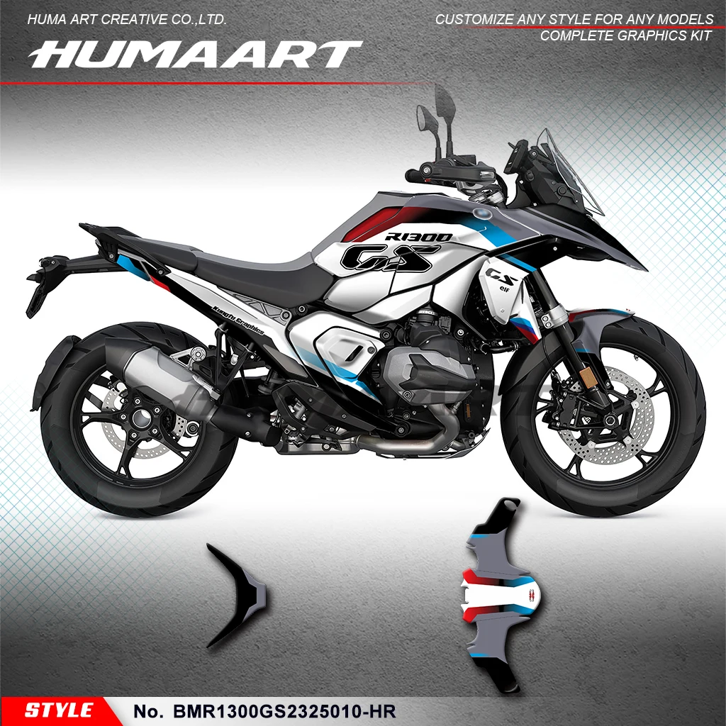

HUMAART Motorcycle Stickers Complete Graphic Design for R1300GS R 1300 GS 2023 2024 2025, Accessories, BMR1300GS2325010-HR