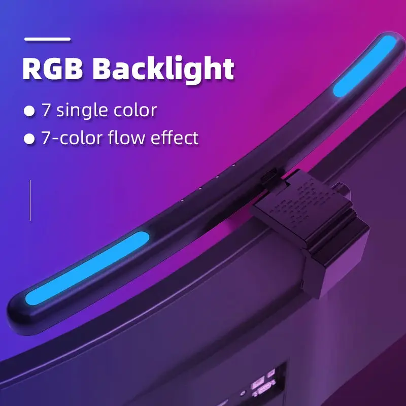 Curved Monitor Light Bar Rgb Computer Screen Lamp Dimmable Backlight Hanging Laptops Gaming Gamer Office Lighting