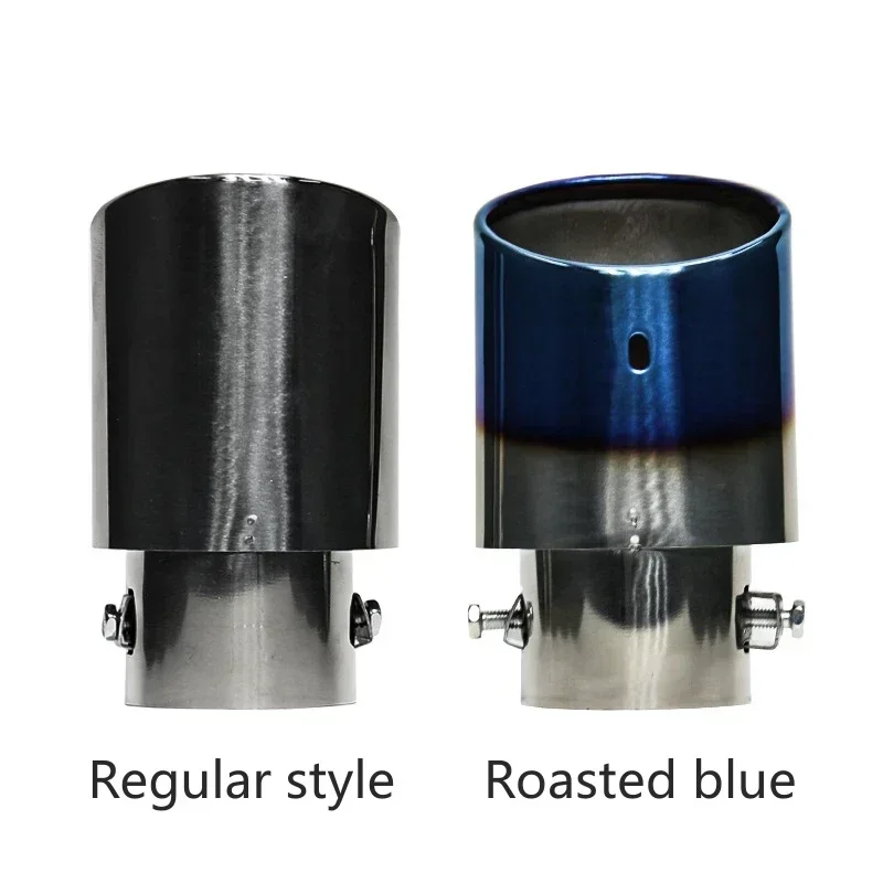 Universal Car Exhaust Muffler Tip Round Stainless Steel Car Tail Rear Chrome Round Exhaust Pipe Tail Muffler Tip Pipe Nozzle