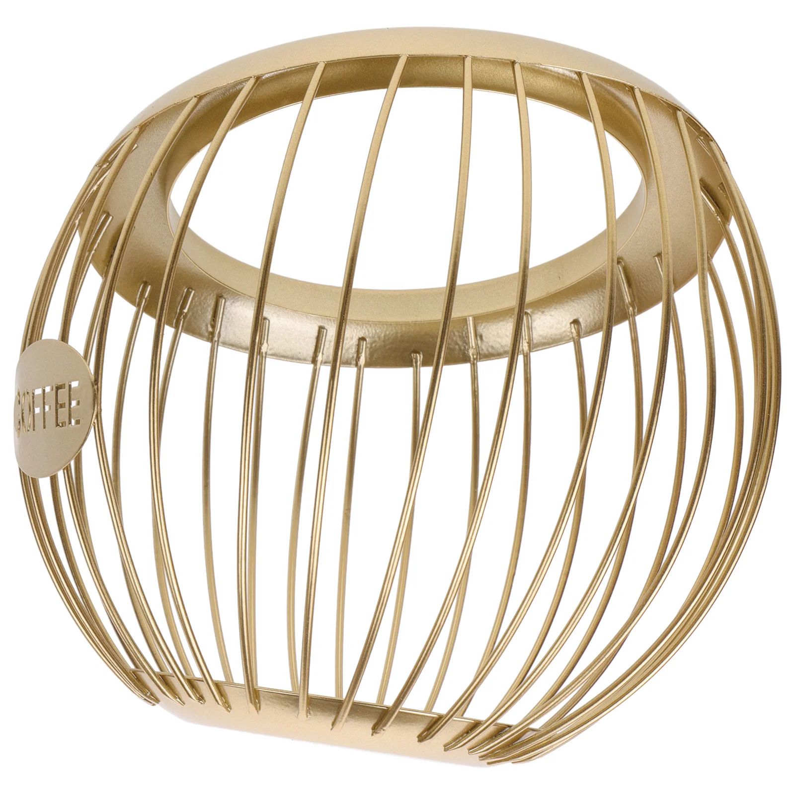 Cesta de almacenamiento de café, organizador de hierro, soporte de almacenamiento de Metal para encimera de cocina, accesorio para el hogar, exhibición de frutas y chocolates