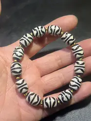 1pcs/lot Dzi agate multi-treasure bracelet high-end weathered pulp gift collection handle pieces