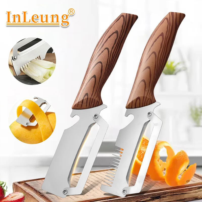 Stainless Steel Fruit Potato Peeler 3-in-1 Slicer Bottle Opener Versatile Kitchen Tool for Peeling Cutting Shredding Vegetables