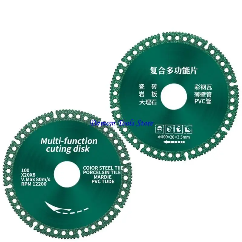 57be 100mm Cắt kim cương Vòng tròn cưa lưỡi cắt bằng gốm bằng đá cẩm thạch cắt khô và mài Công cụ vòng
