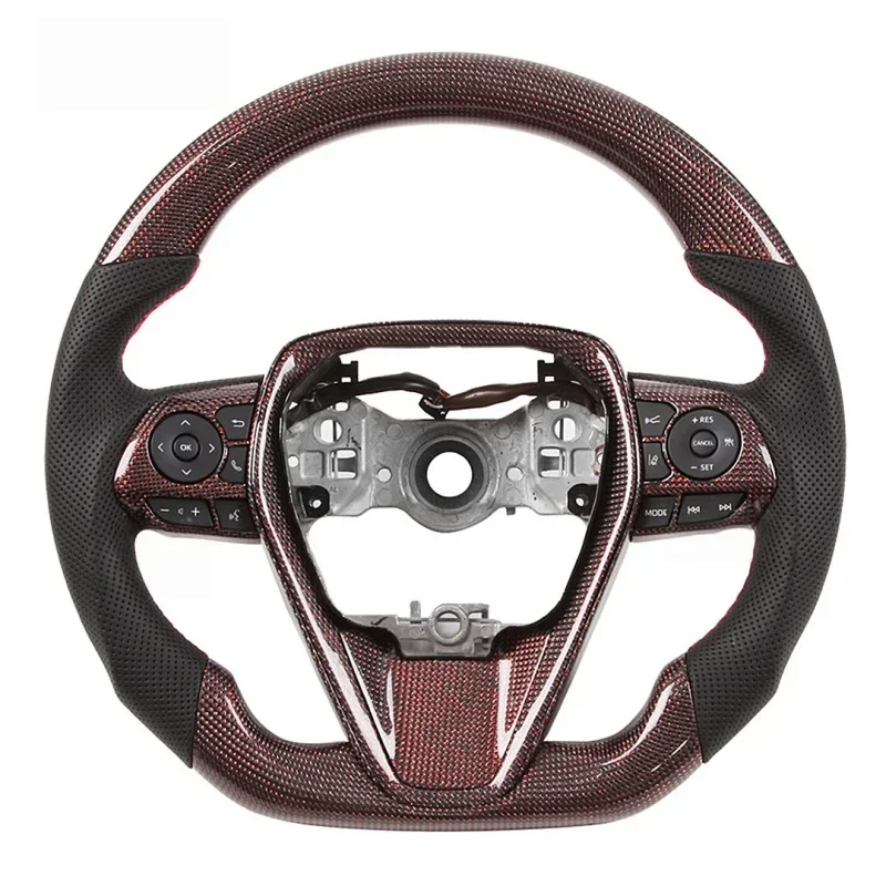 High qualityReal Carbon Fibre Steering Wheel for   Camry Corolla Avalon  Sport Steering Wheel Real Leather
