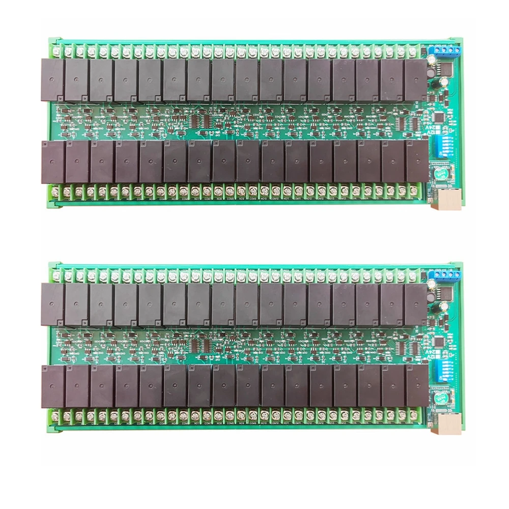 2PCS R4D5E32 32 Channels 12V 24V 20A RS485 Ethernet Network TCP/IP Modbus RTU Slave Relay