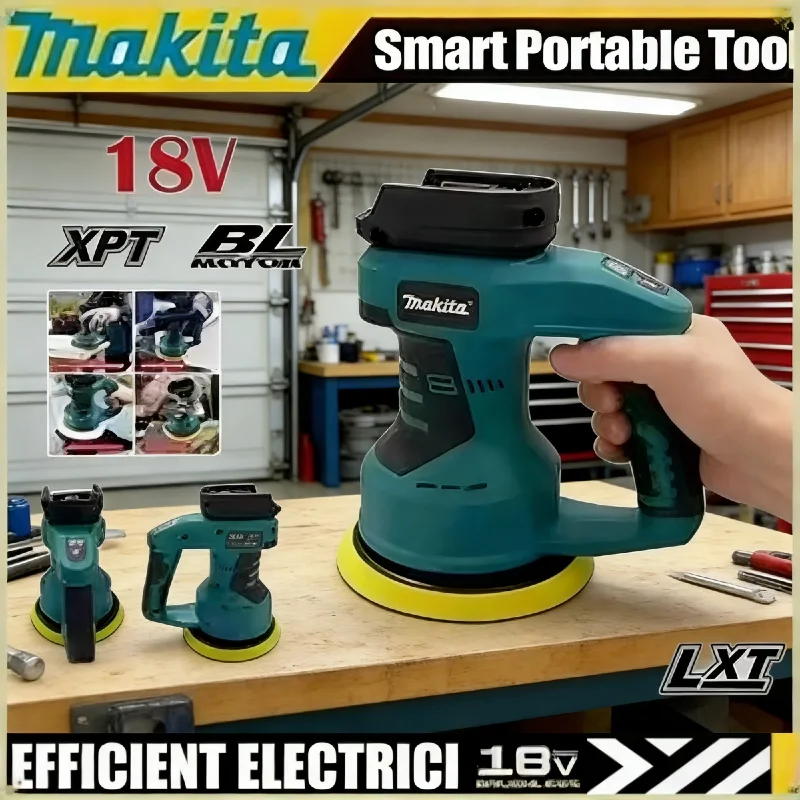 

Аккумуляторная полировальная машина Makita 18В для автомобиля, инструмент для нанесения герметика, глазури и воска, электрический полировщик для шлифовки и финишной обработки