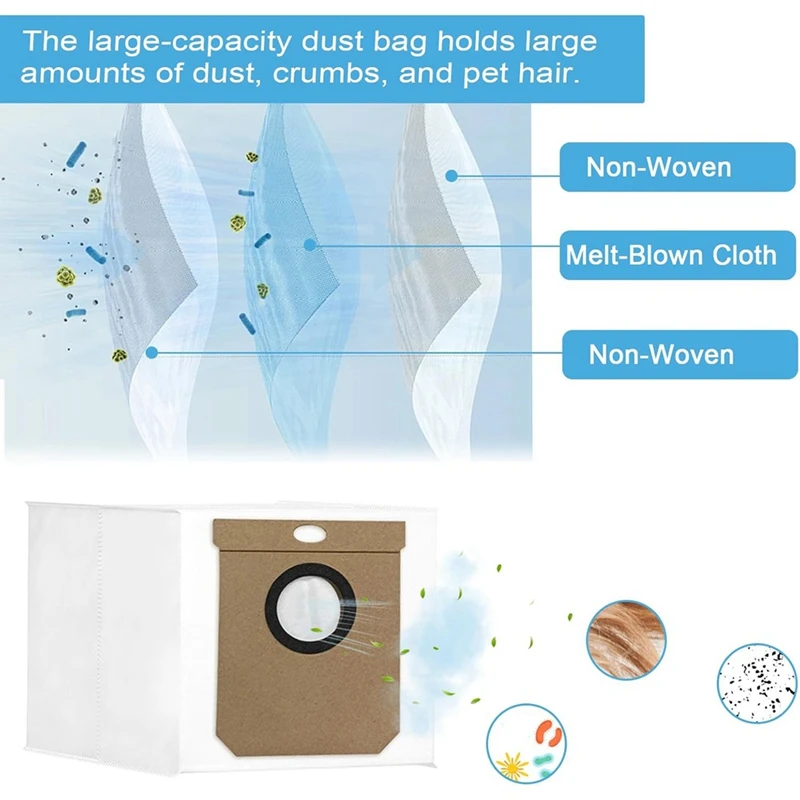 Per Eufy L60/ L60 SES/ L50/ L50 SES aspirapolvere spazzola laterale principale filtro Hepa sacchetti per la polvere pezzi di ricambio