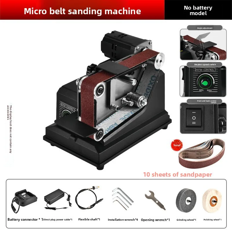 180W Electric 10m/S Mini Polishing  Electric Belt Sander  Sharpening Knife Sharpening Kitchen Knife Scissors Sanding Machine view 6