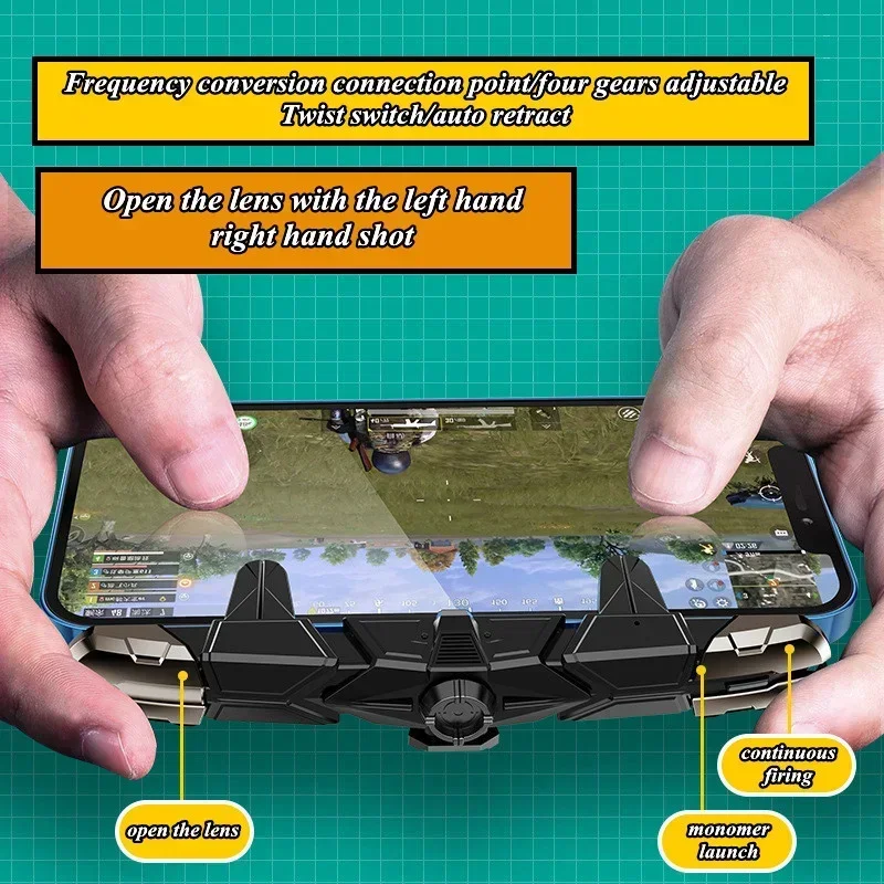 携帯電話アクセサリー,ゲームパッド,pubg用トリガー,合金キー,iPhone,Android用