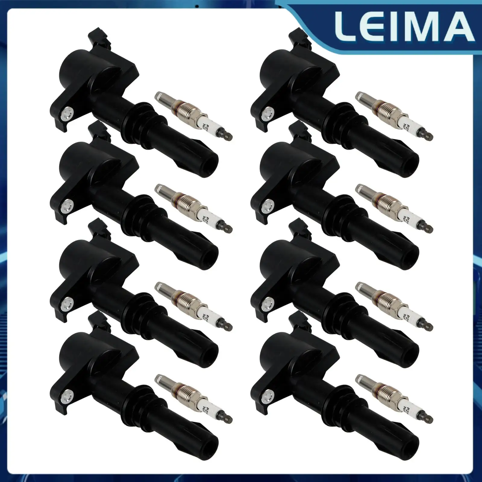 8Pcs Ignition Coils W/ Iridium Spark Plugs for Ford F-150 F-250 F-350 Explorer Expedition Mustang Mercury Mark 5.4L Engine Parts