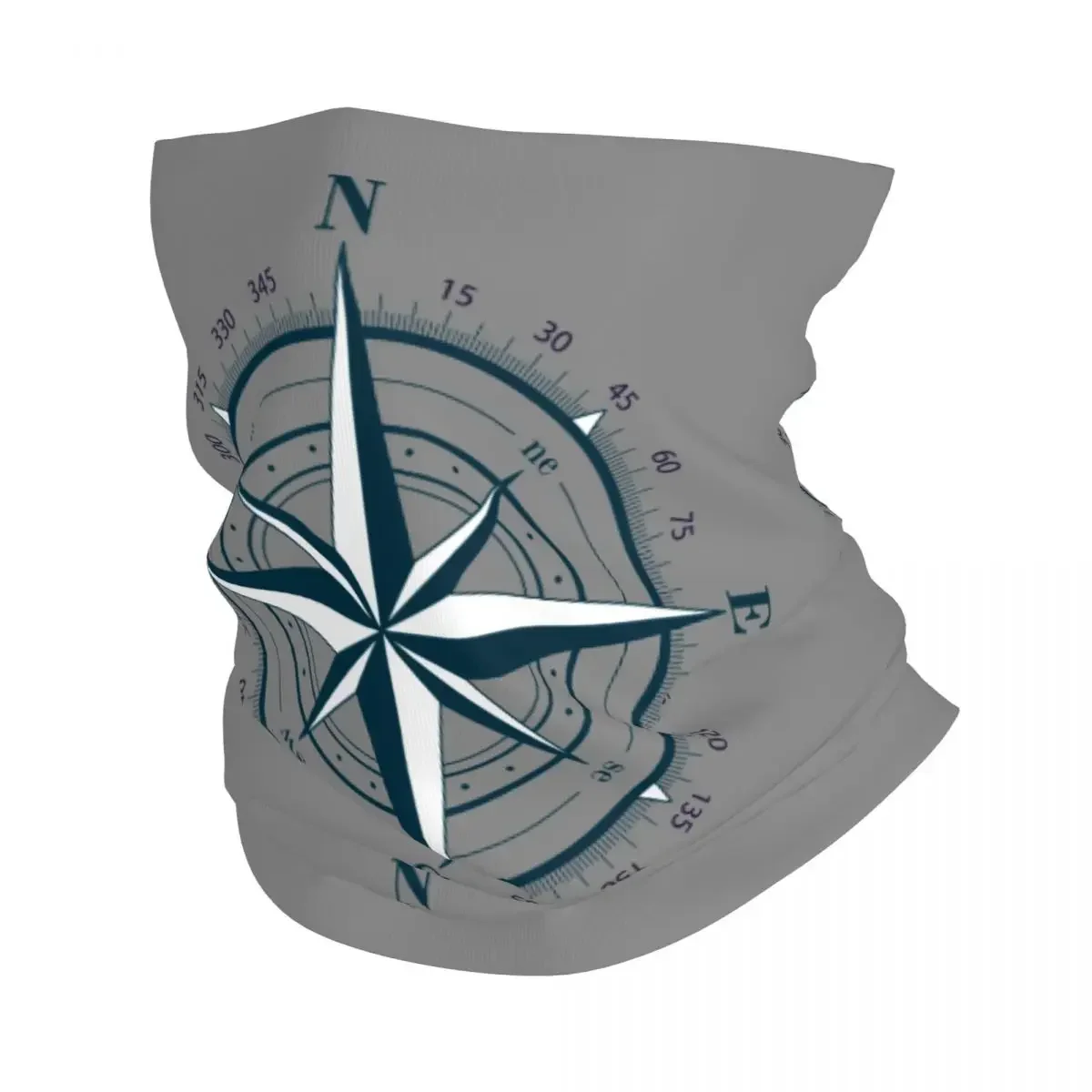 Nautical Compass Bandana Neck Warmer Women Men Winter Ski Tube Scarf Gaiter Anchor Boat Face Cover