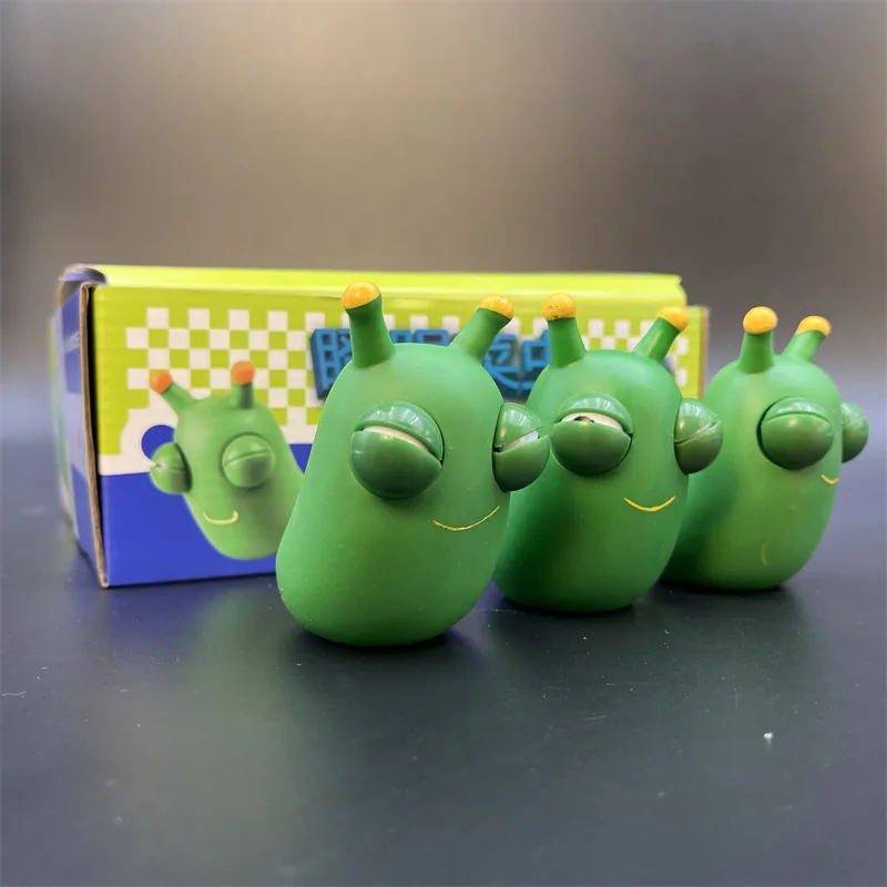 Funny Eyeball Burst Squeeze Toy Novelty Eye Popping Cartoon Caterpillar Dragon Pinch Toys Adult Kids Stress Relief Fidget Toy