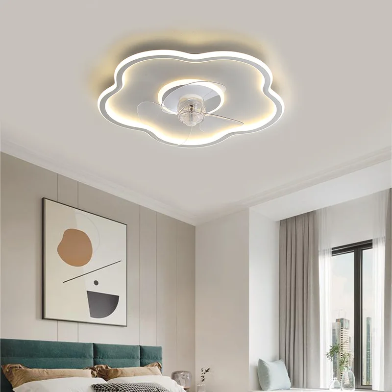 

Flower Bedroom Ceiling Light Fixture Modern Minimalist Circular Study Children's Room Light Ceiling Fan Lamp