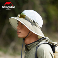 Naturehike Summer Bucket Hat For Men Fisherman Cap Fishing Outdoor Sunshade Big Brim Sunscreen Riding Hiking Suncreen Sunhat