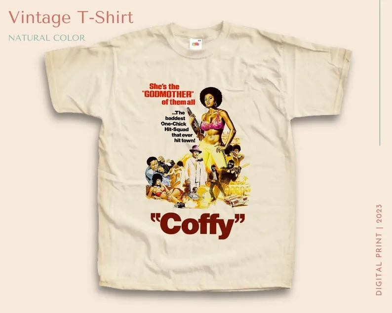 Vintage TShirt Coffy NATURAL color Men Woman Unisex T-Shirt Digital Print Sizes