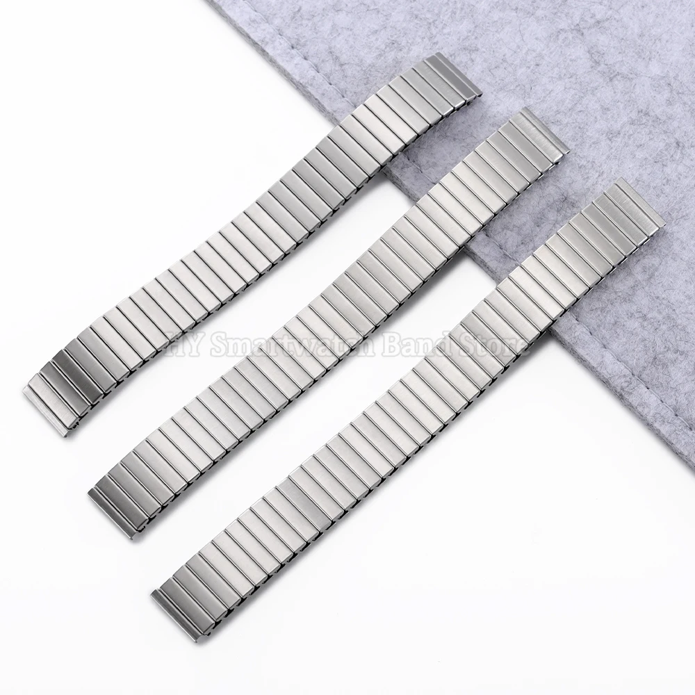 Cinturino per orologio elastico in metallo da 16 mm 18 mm per uomo donna Cinturino da polso universale Accessori per bracciale elasticizzato con espansione in acciaio inossidabile
