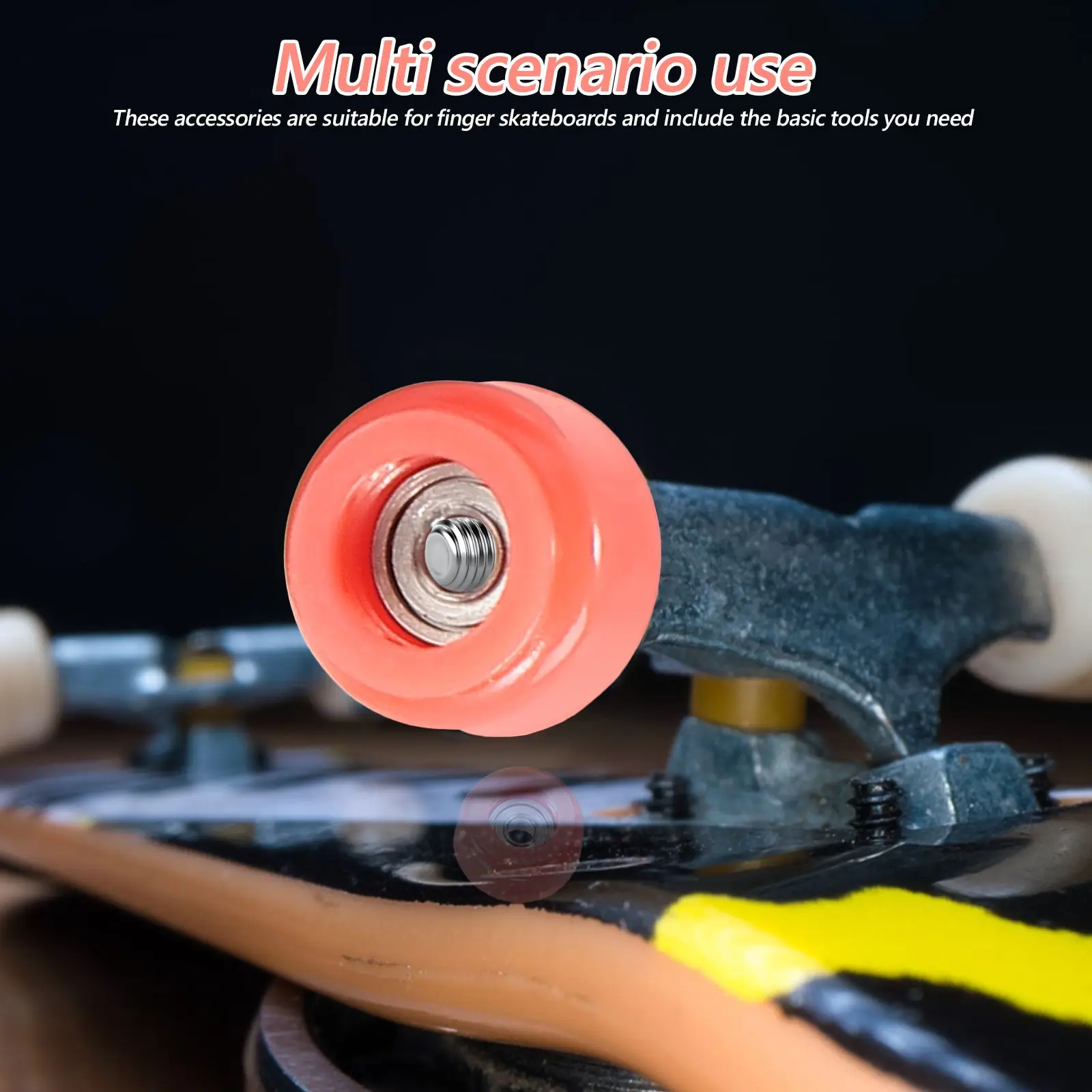 4 Pcs Flexibility Training Toy Finger Small Major Board Game Fake Roller Plaything Plastic Kids Stake Skateboard Wheel