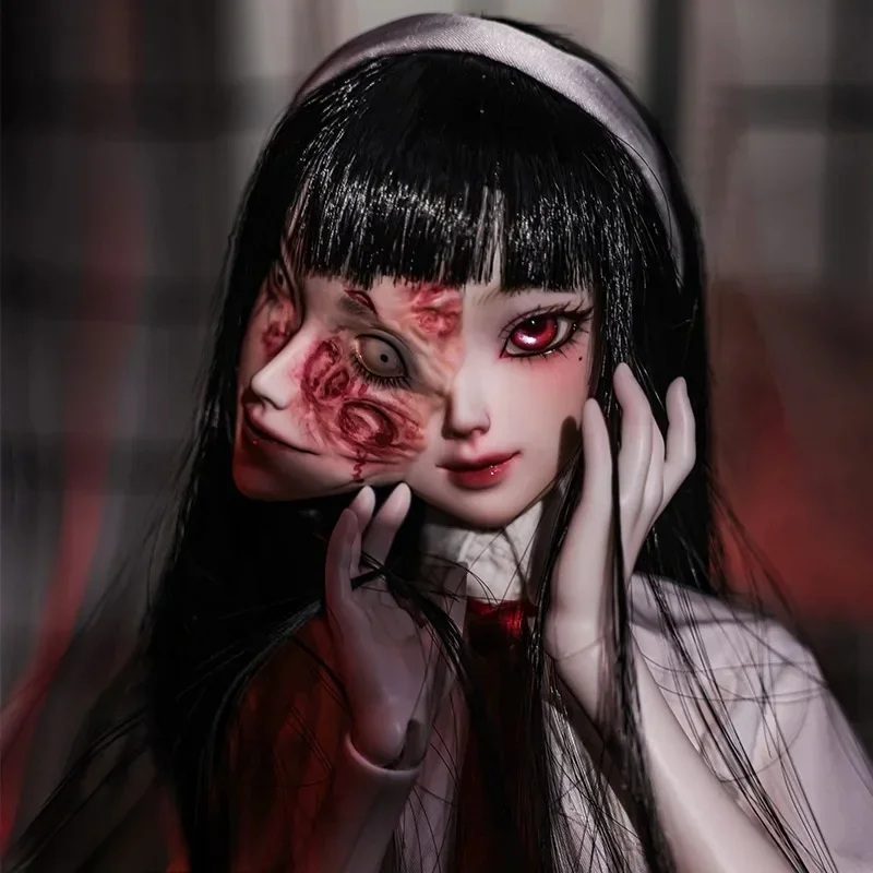 Mio 2th Tomie Doll Magnet Ghost Face BJD 1/4 Oueneifs Double Emotion Conjoined  from Nowhere Nano Anime Ball Jointed Dolls