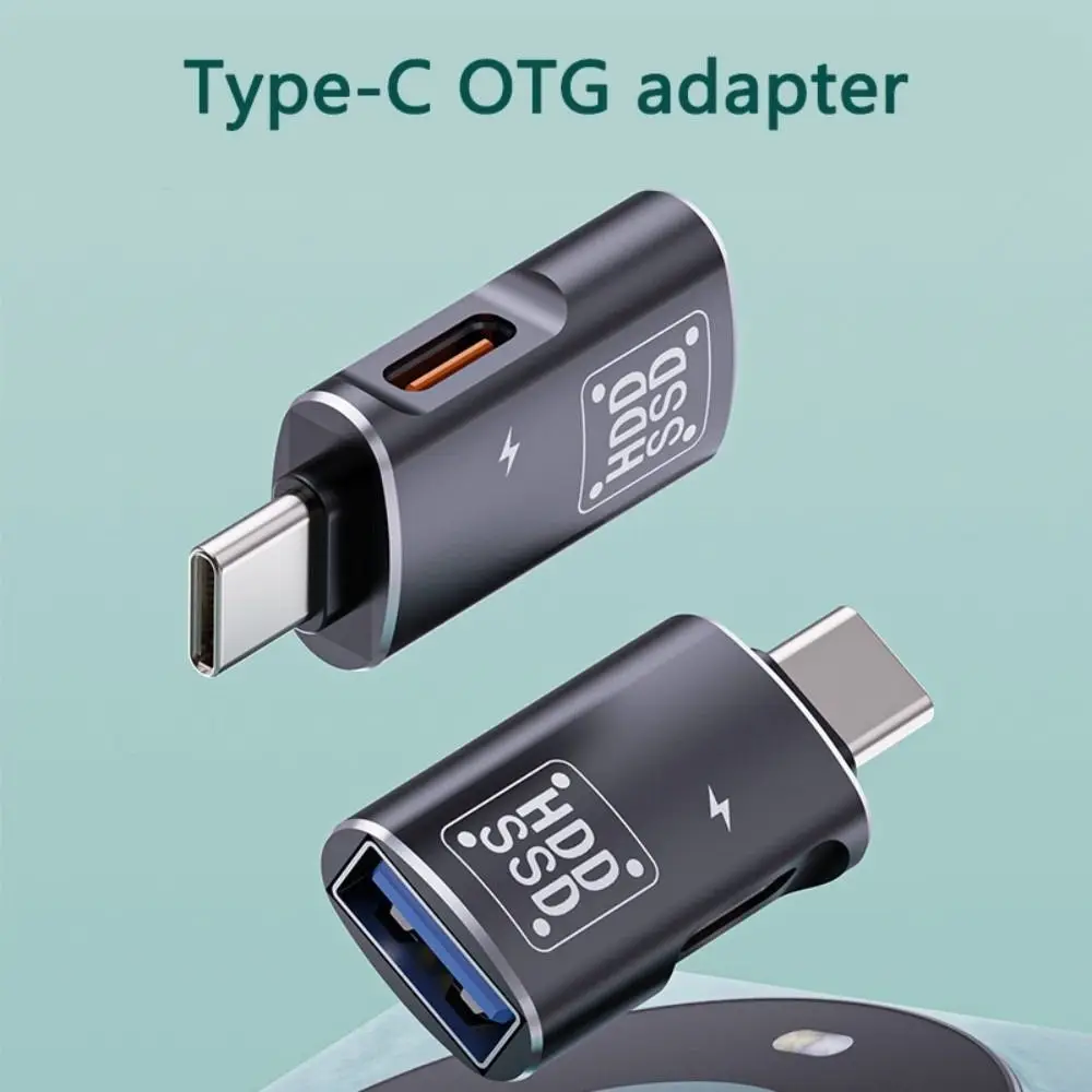 محول من النوع C إلى USB3.0 من النوع C OTG عالي السرعة محمول OTG 2 في 1 محول PD شحن نقل البيانات 2 في 1 محول من النوع c
