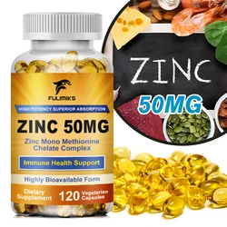 Zinc Capsules Support The Body's Immune Defense, Ultra Absorbable, Non-GMO, Gluten-Free, 120 Vegetarian Capsules