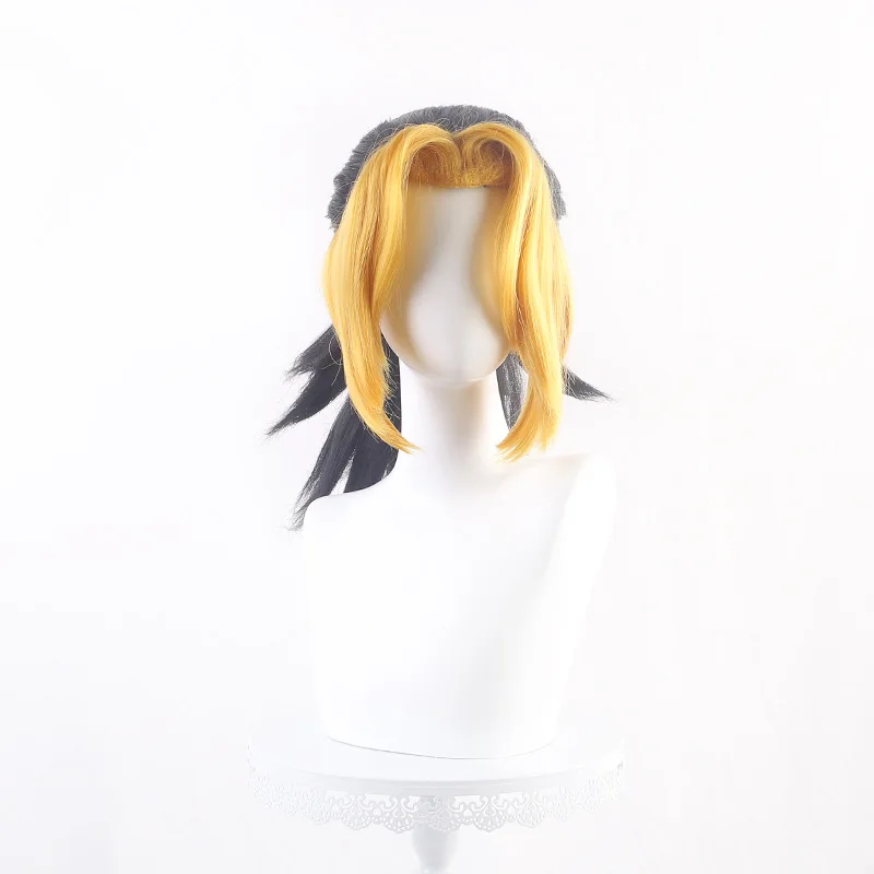 Dokou-Inspired Synthetic Cosplay Wig Updo Styled Tengen Wife Look Anime Hairpiece Costume Party Heat Resistant Hair