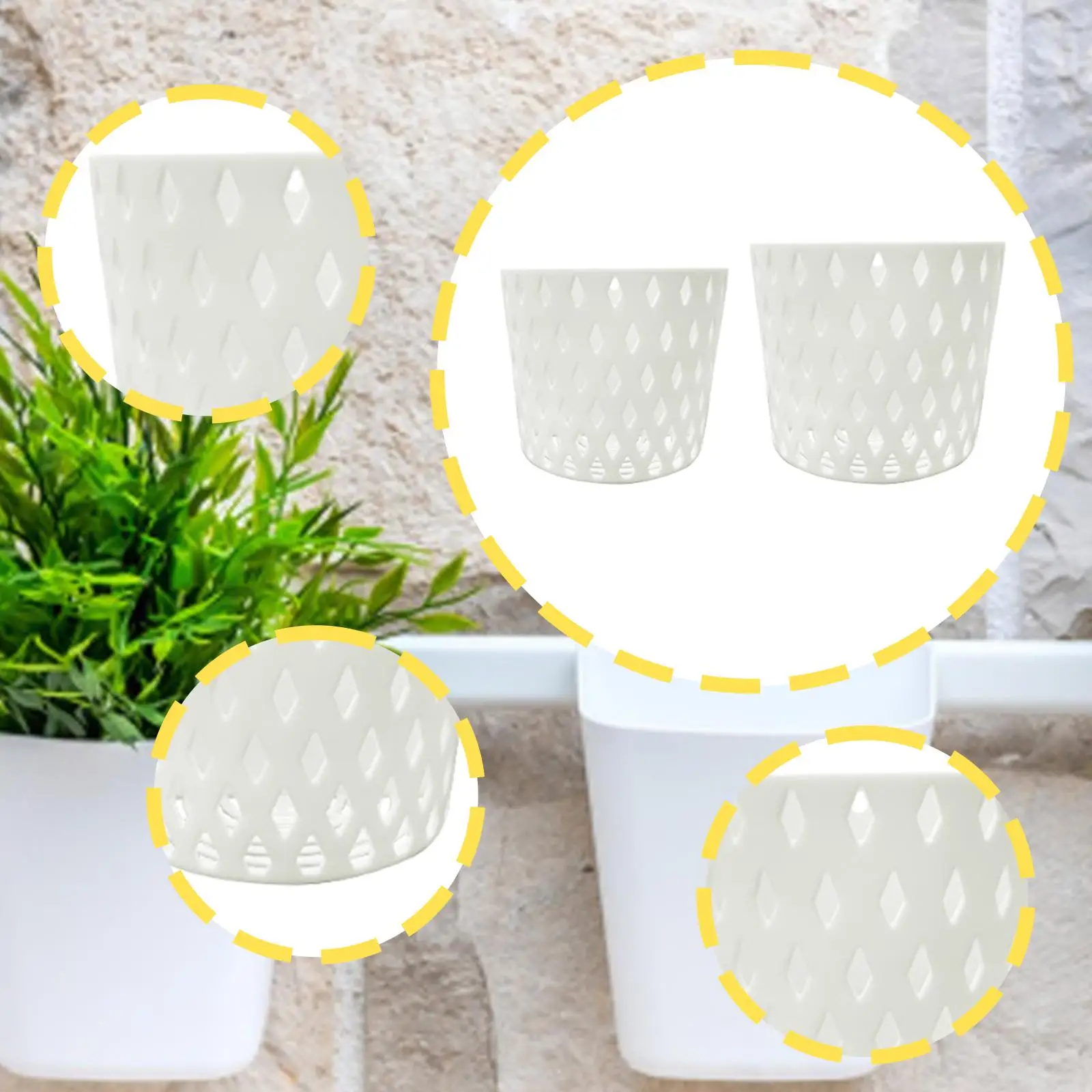 

Wall Hanging Planter Simple Hanging Flower Pot for Indoor Outdoor DIY Yard