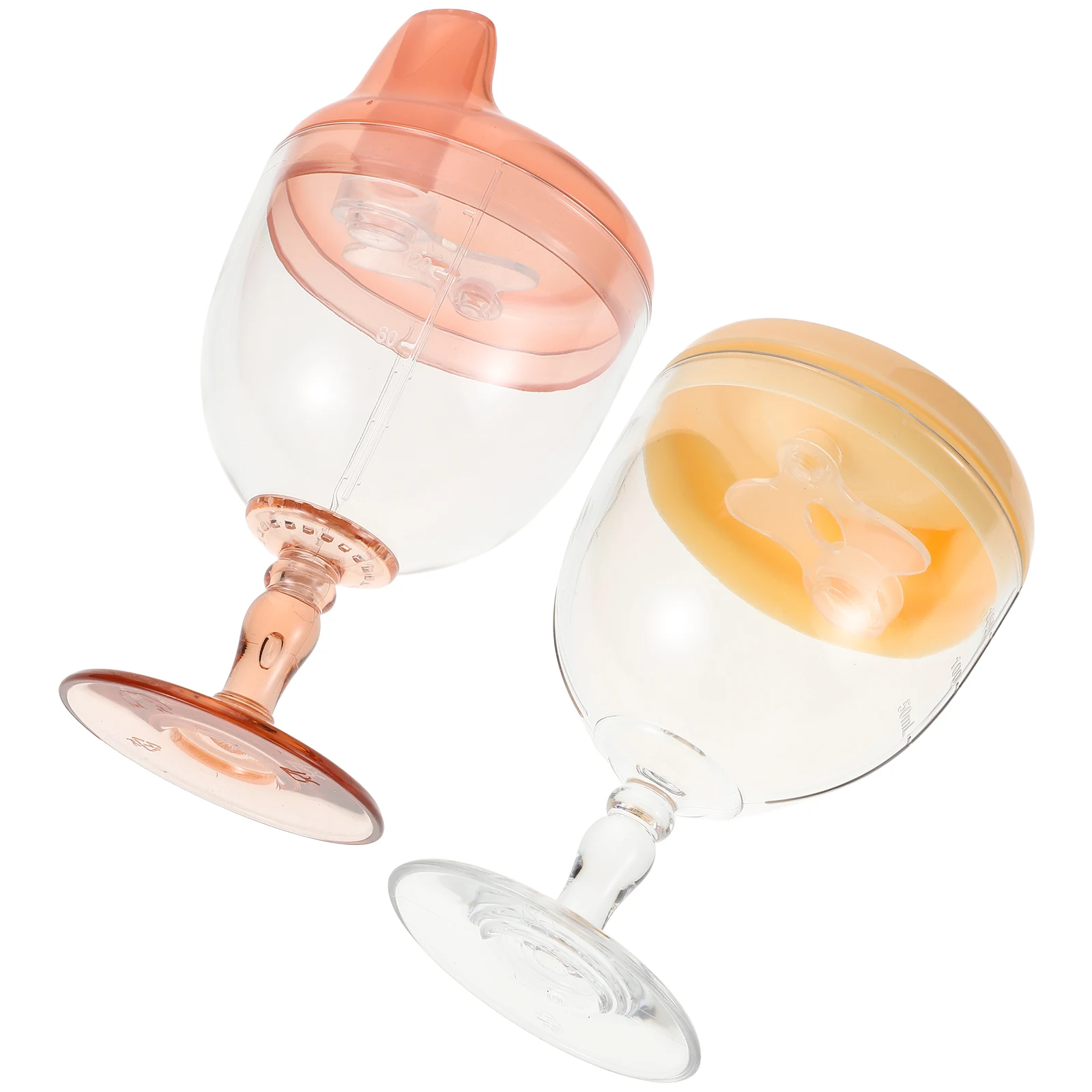 

2pcs Baby Training Cups Highball Cup For Toddler Milk Water Juice Portable Antidrop Design Ergonomic Grip Multipurpose Plastic