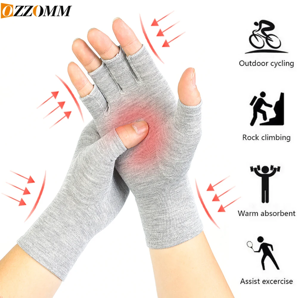 1Pair Premium Bamboo Gloves,2024 new One Compres Bamboo Arthritis Gloves, Compres Gloves for Men and Women Support Circulation