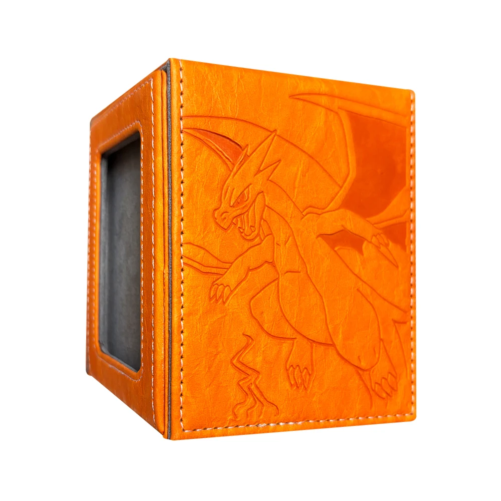 

Diy Self Made Ptcg Charizard Mega Коробка для хранения карт Ws Opcg Ptcg Charizard Кожа Высококачественная коробка для хранения карт Аниме Карты Подарочная игрушка