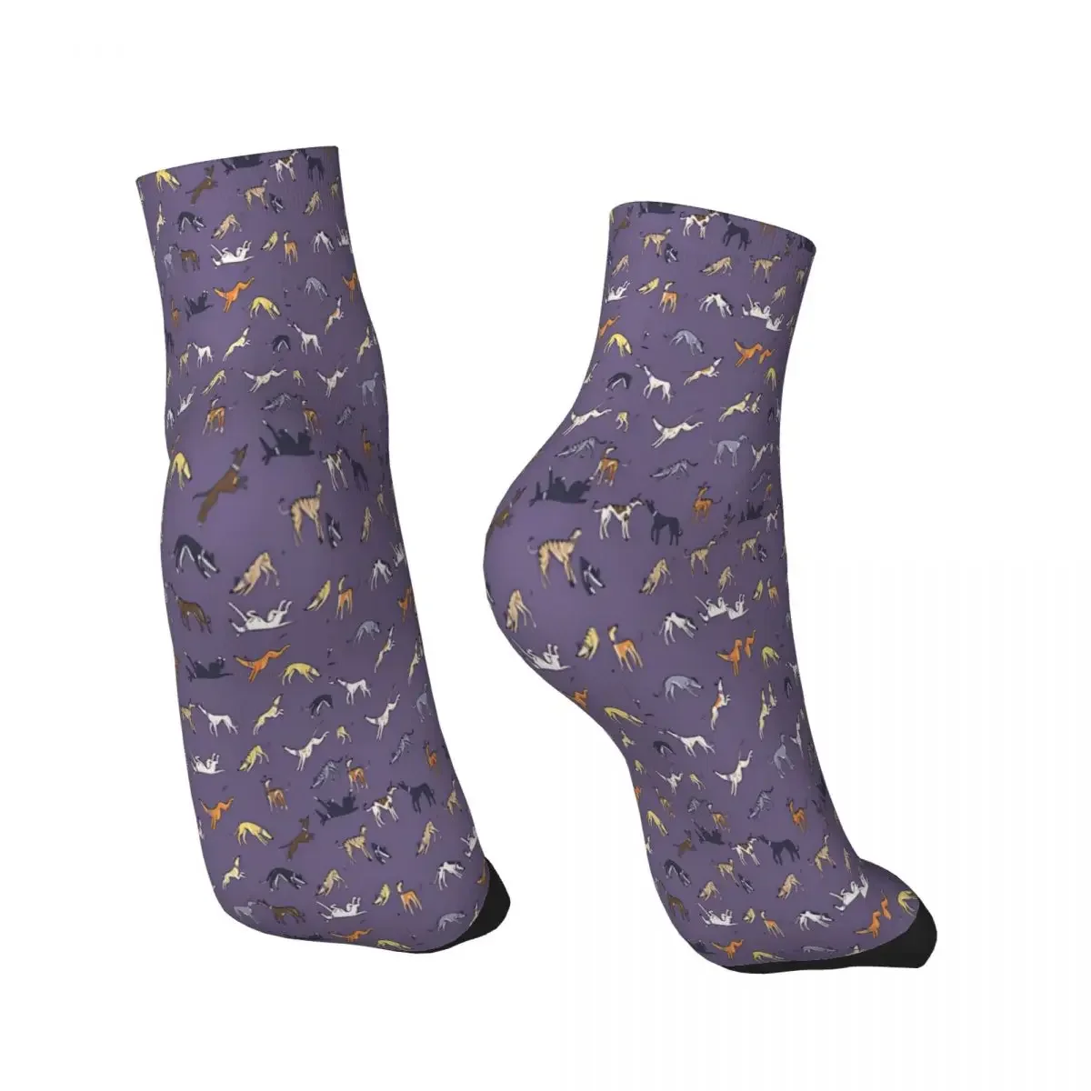 Leaps Hounds Geryhound Greyhounds Dog Ankle Socks Male Mens Women Winter Stockings Printed