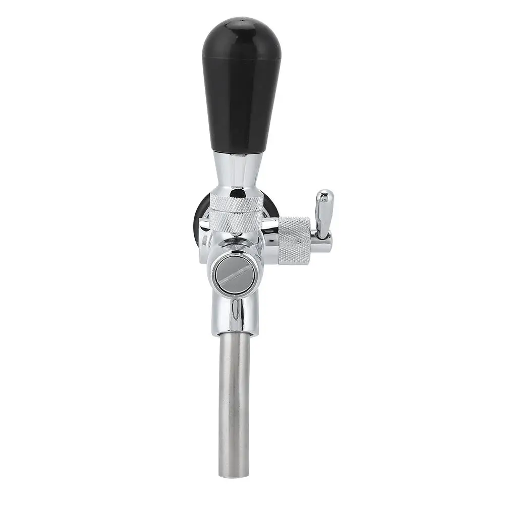 Adjustable G5/8in Chrome Brass Beer Faucet Tap - Premium Stainless Steel Keg Accessory