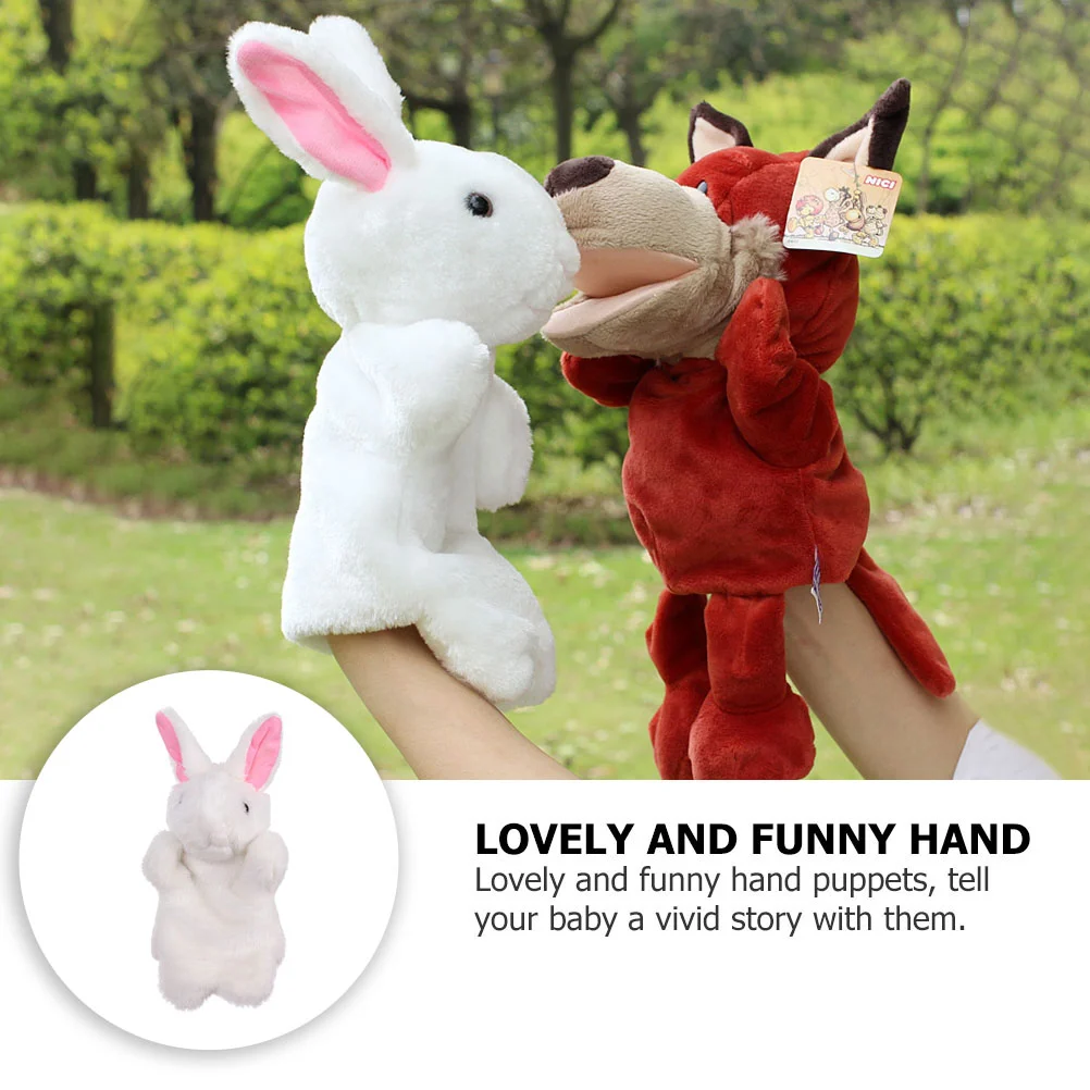 Plush Toy Stuffed Puppet Rabbit Hand Puppets Animal Gloves Baby Toys Cartoon Story Dolls