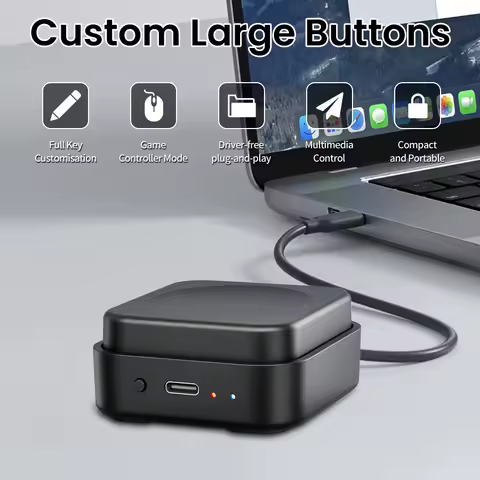 Programmable Macro Keypad Single Key Triple Mode Wired/Bluetooth/2.4G Wireless Gaming Shortcut Mini Keyboard for PC Mac Laptop