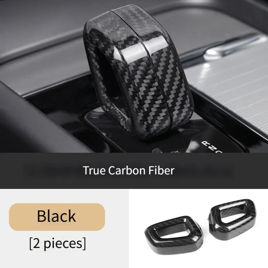 

For Car Interior Styling Car Center Console Cover Automatic Transmission Knob Cap Hard Carbon Fiber Construction