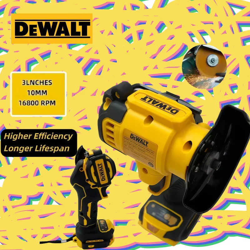 

DeWALT Cordless 3 Inch Mini Angle Grinder For 20V / 18V Battery Polishing Grinding Machine Electric Cutting Power 18V-20VTools