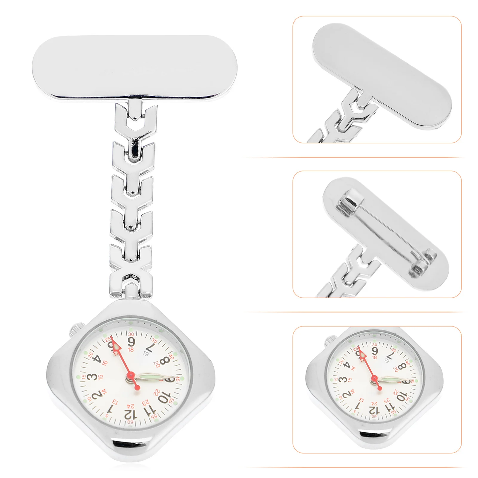 1Pcs Nurse Pocket Watch Medical Chest Watch Lightweight Luminous Clear Dial Timing Tool for Doctors Nursing Staff