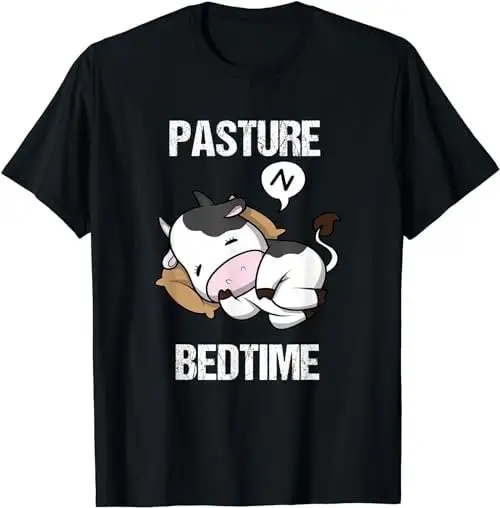 Pasture Bedtime Cute Cow Pajama Top T Shirt Sweat 52337