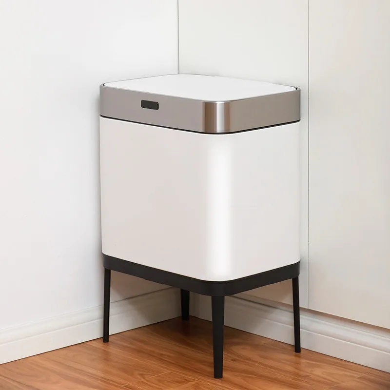 

Stainless Steel Intelligent Sensor Trash Can Household Large Capacity High-legged Style Waste Bins Simple Modern Home Decoration